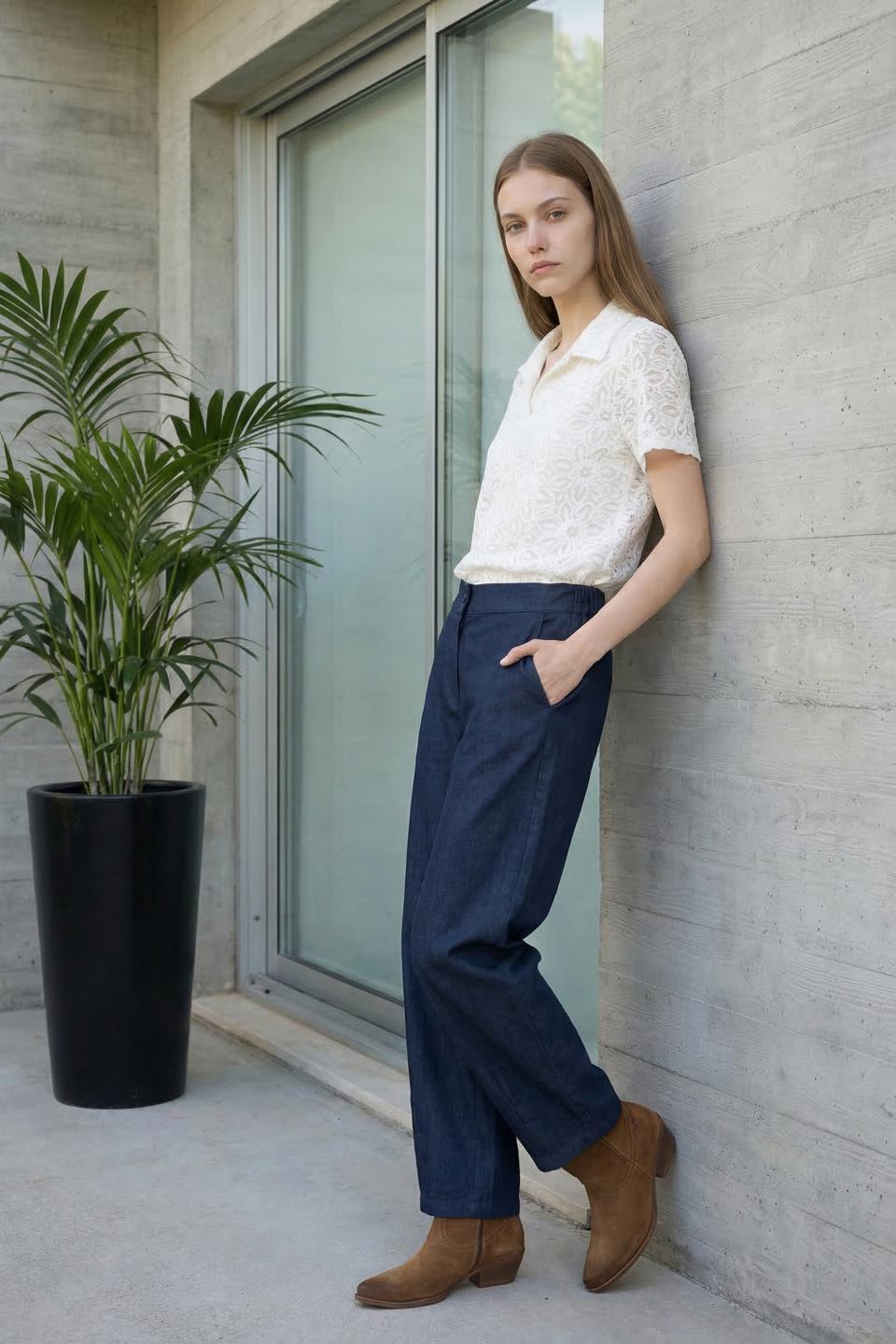 Pantalone barrel elastico | Brend