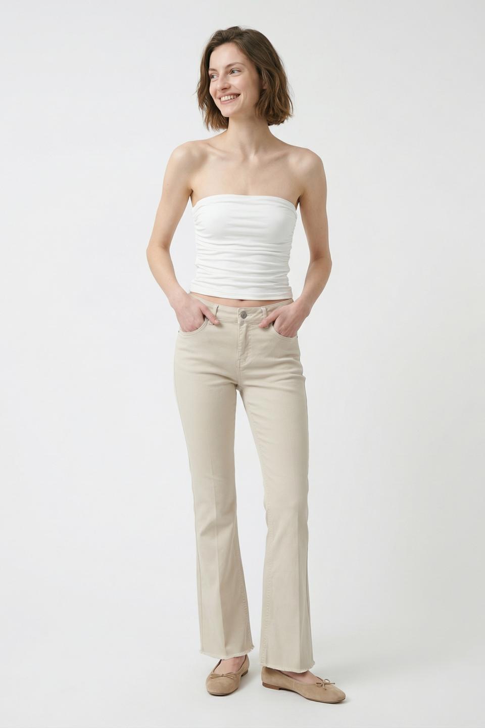 Pantalone flare sfrangiato | Brend