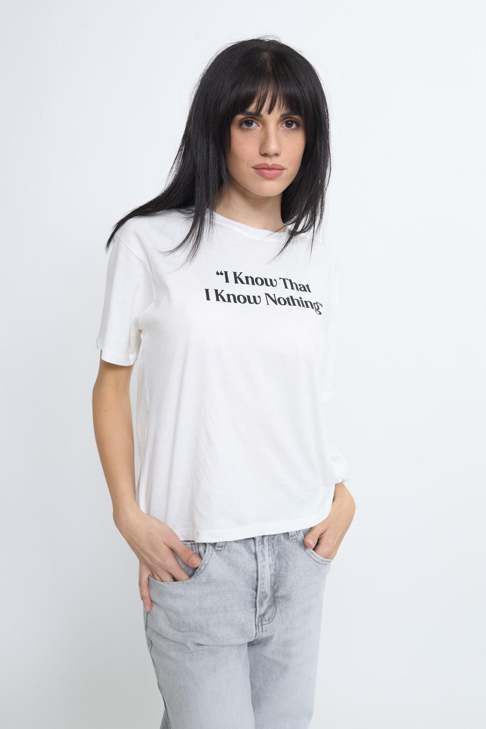 T-shirt stampa I know | Brend
