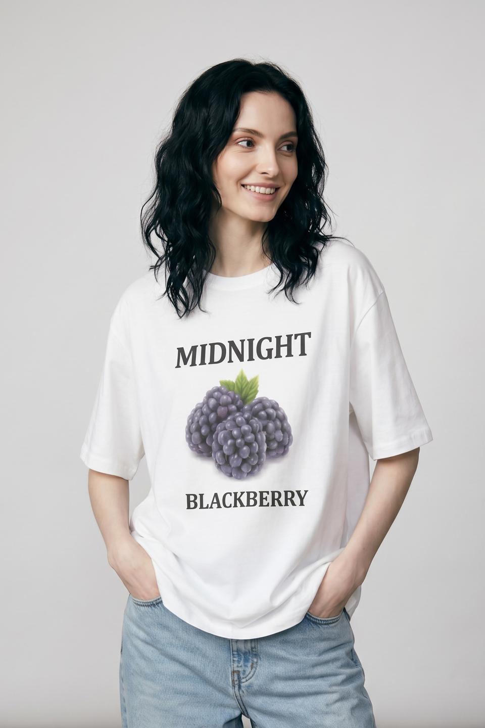 T-shirt stampa mora | Brend