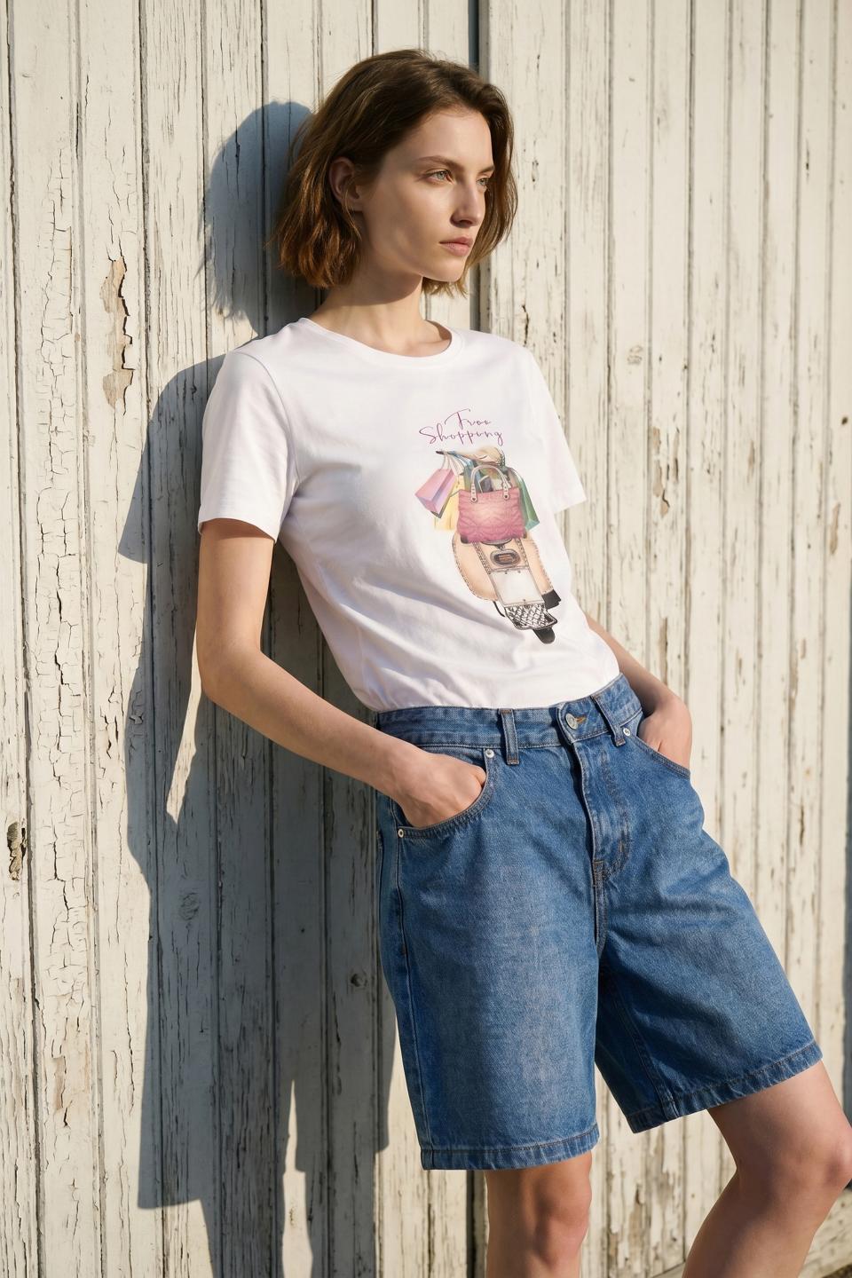 T-shirt stampa Shopping | Brend