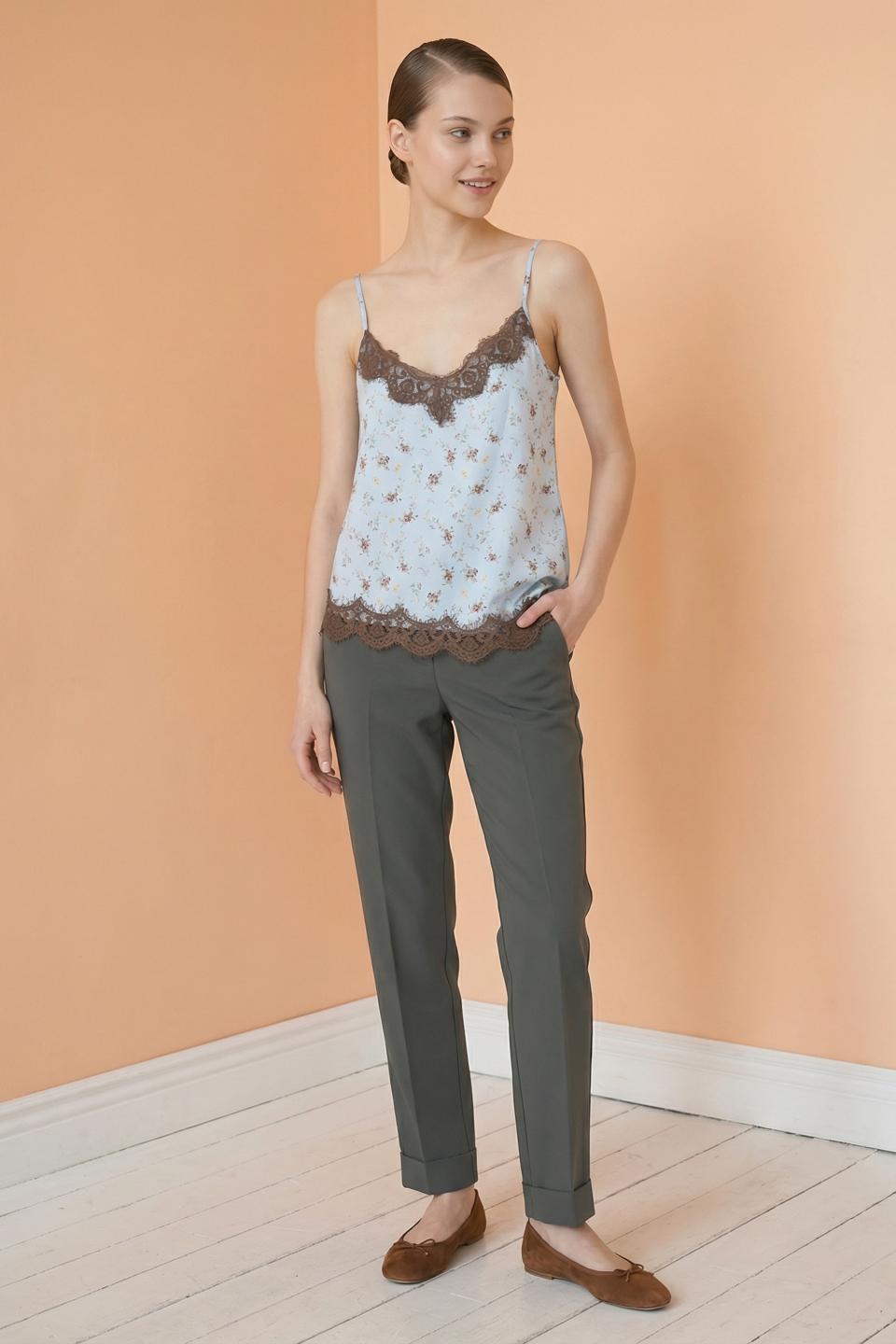 Top asimmetrico pizzo | Brend