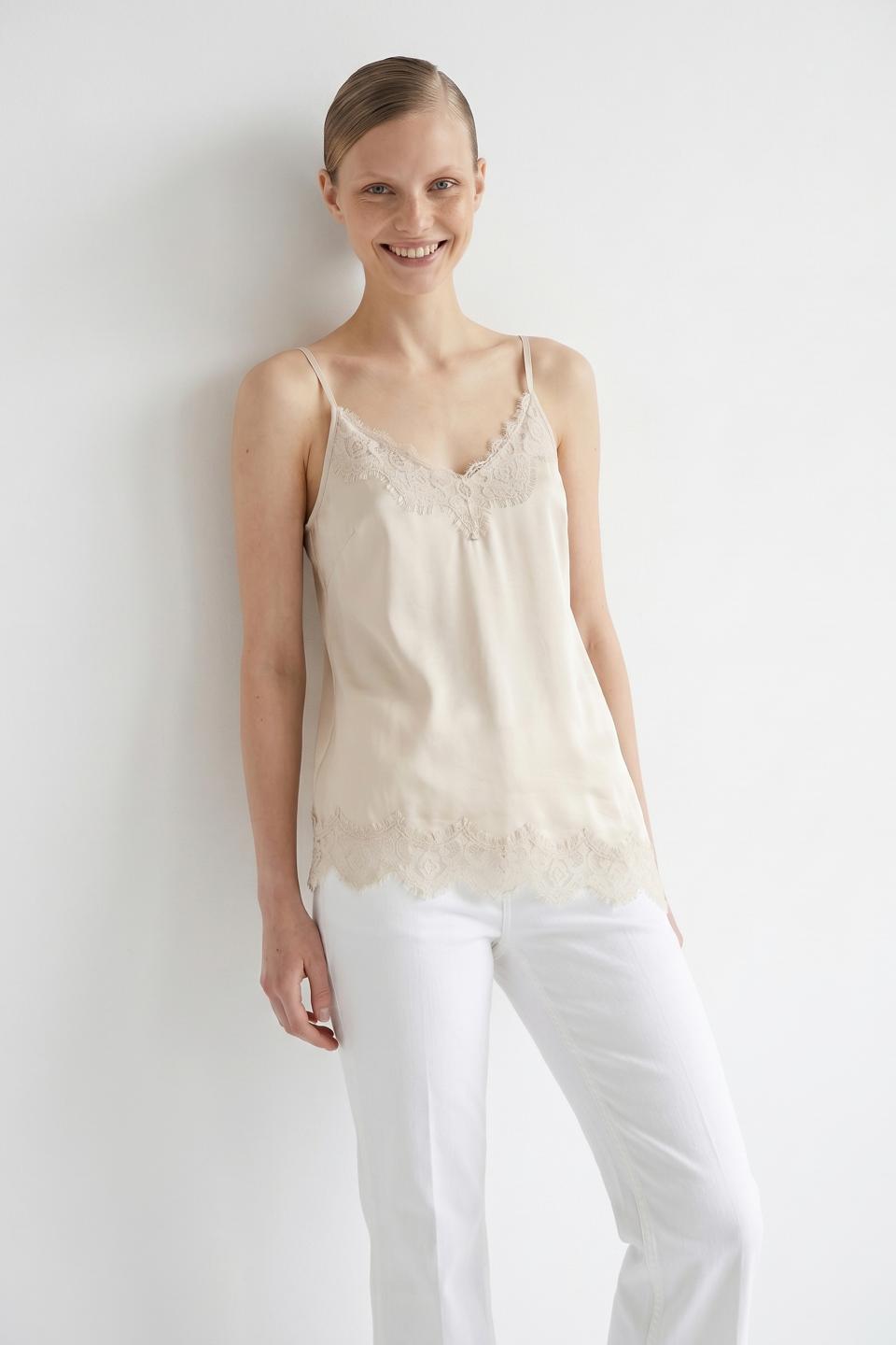 Top asimmetrico pizzo | Brend
