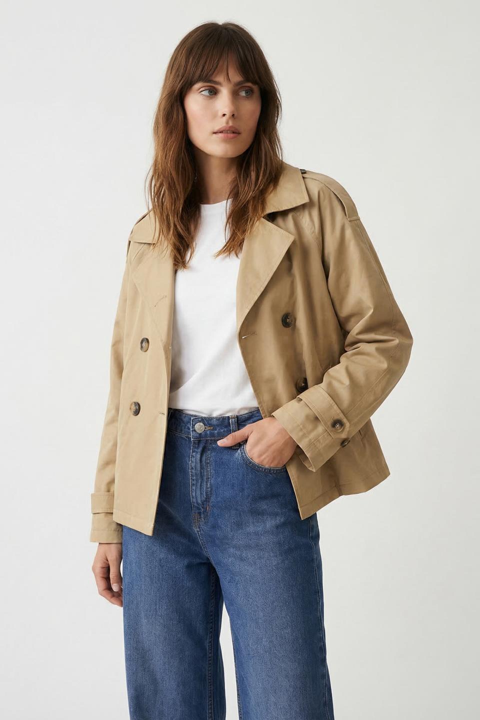 Trench corto doppio petto | Brend