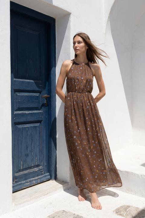 Abito America lungo provenzale moro - Primavera Estate 2026 | Brend