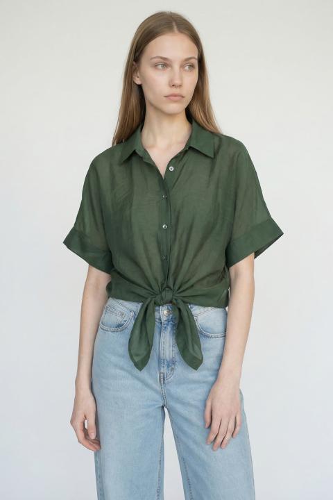 Camicia kimono mezza manica militare - Primavera Estate 2026 | Brend