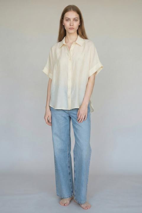 Camicia kimono mezza manica naturale - Primavera Estate 2026 | Brend