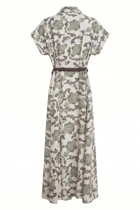 Chemisier lungo fantasia fiori militare - Primavera Estate 2026 | Brend