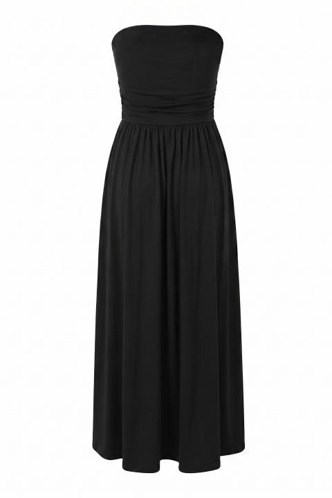 Abito fascia punto smock nero - Primavera Estate 2026 | Brend