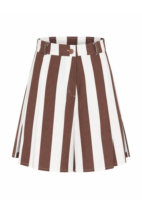 Shorts farfalla cotone moro/panna - Primavera Estate 2026 | Brend