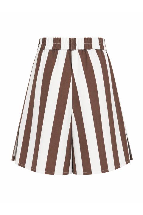 Shorts farfalla cotone moro/panna - Primavera Estate 2026 | Brend