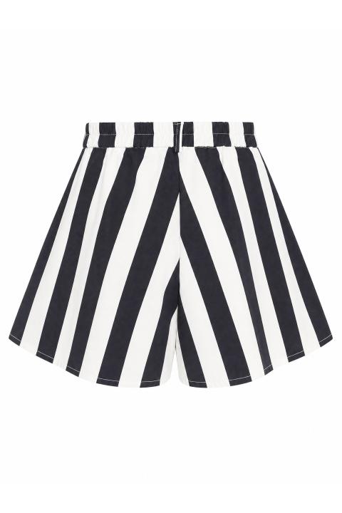 Shorts farfalla cotone nero/panna - Primavera Estate 2026 | Brend