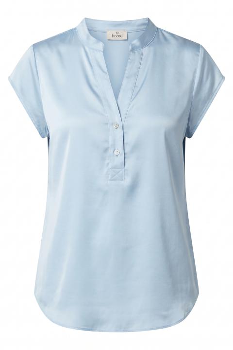 Blusa polo viscosa celeste - Primavera Estate 2026 | Brend