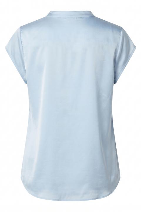 Blusa polo viscosa celeste - Primavera Estate 2026 | Brend