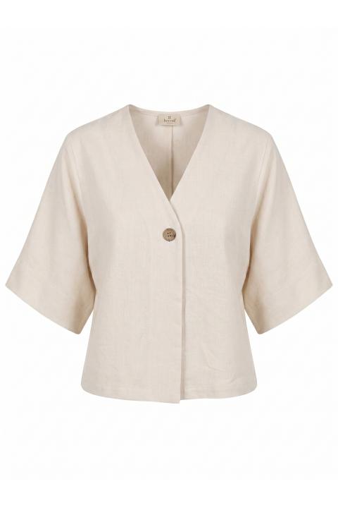 Blusa scollo V beige - Primavera Estate 2026 | Brend