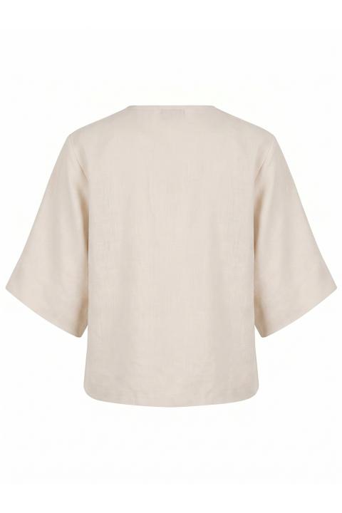 Blusa scollo V beige - Primavera Estate 2026 | Brend