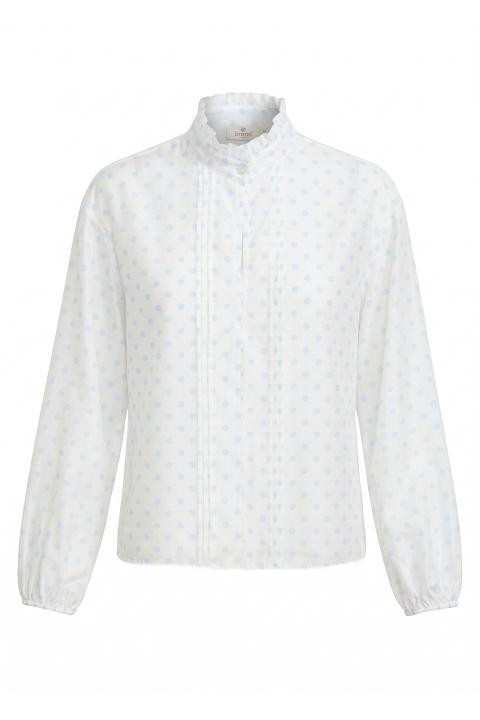 Blusa rouches pois pois celeste - Primavera Estate 2026 | Brend