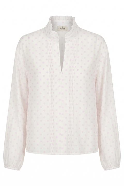 Blusa rouches pois pois lilla - Primavera Estate 2026 | Brend