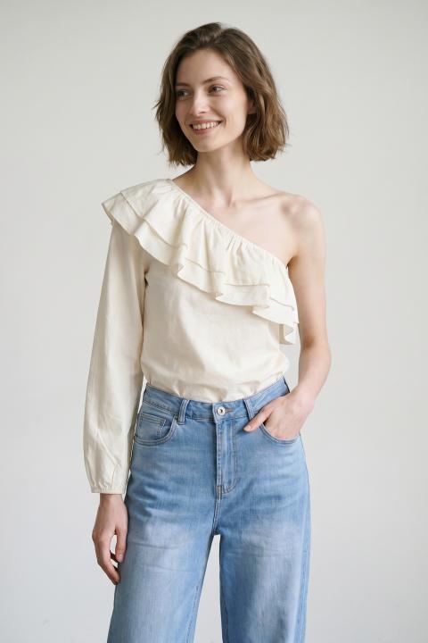 Blusa monospalla volant antique - Primavera Estate 2026 | Brend