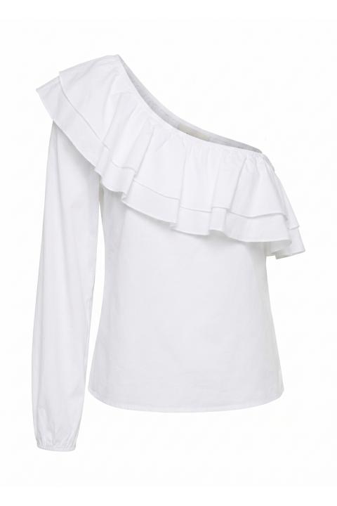 Blusa monospalla volant bianco - Primavera Estate 2026 | Brend