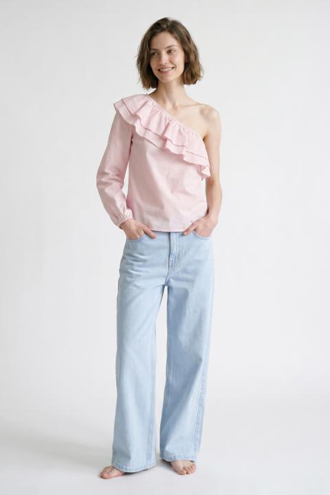 Blusa monospalla volant cipria - Primavera Estate 2026 | Brend