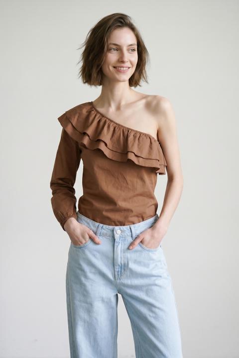 Blusa monospalla volant moro - Primavera Estate 2026 | Brend