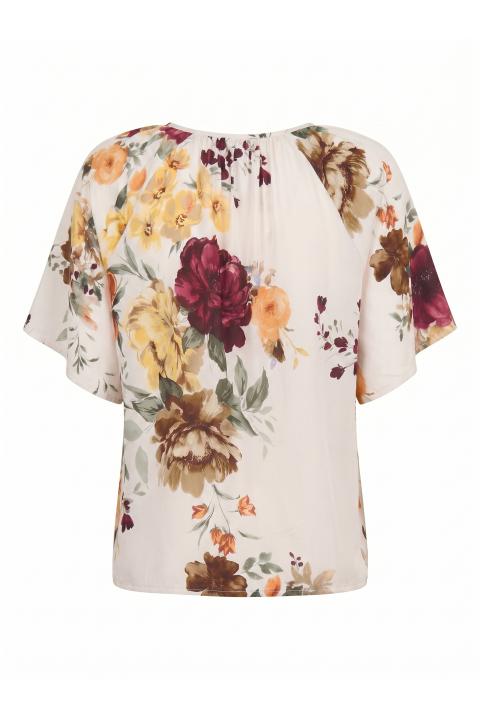 Blusa nappine fantasia fiori moro - Primavera Estate 2026 | Brend