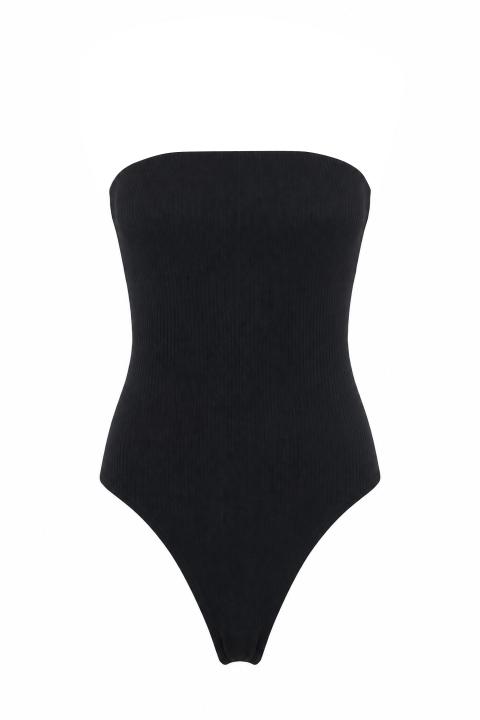 Body costina a fascia nero - Primavera Estate 2026 | Brend