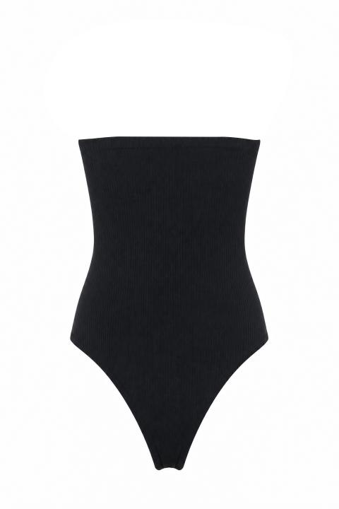 Body costina a fascia nero - Primavera Estate 2026 | Brend