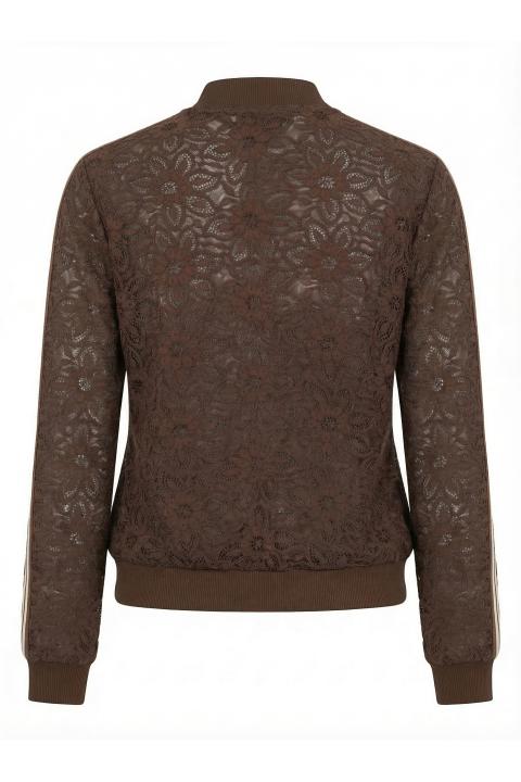 Bomber pizzo bande marrone - Primavera Estate 2026 | Brend