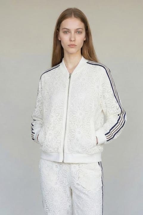Bomber pizzo bande panna - Primavera Estate 2026 | Brend