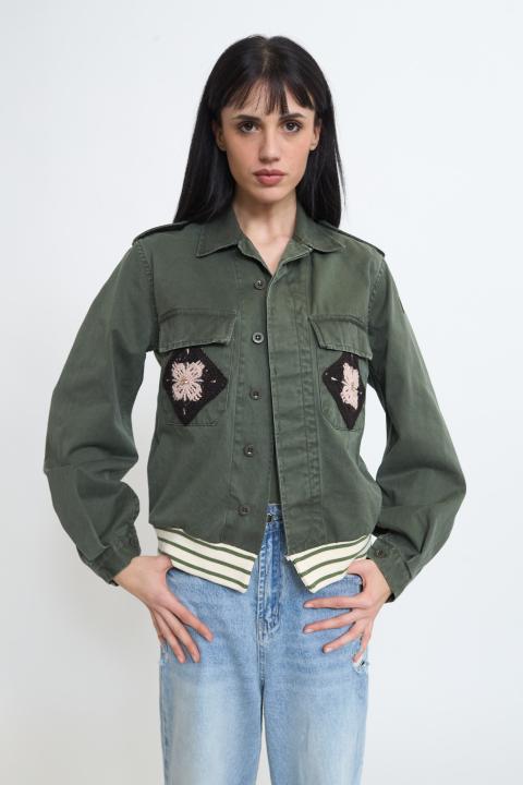 Bomber patch crochet militare - Primavera Estate 2026 | Brend