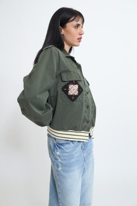 Bomber patch crochet militare - Primavera Estate 2026 | Brend