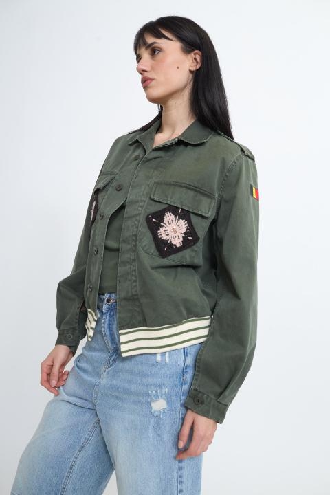 Bomber patch crochet militare - Primavera Estate 2026 | Brend