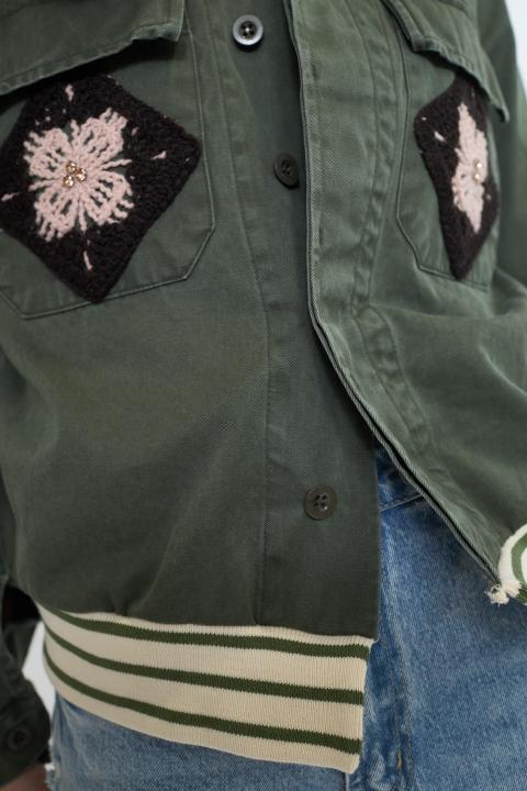 Bomber patch crochet militare - Primavera Estate 2026 | Brend