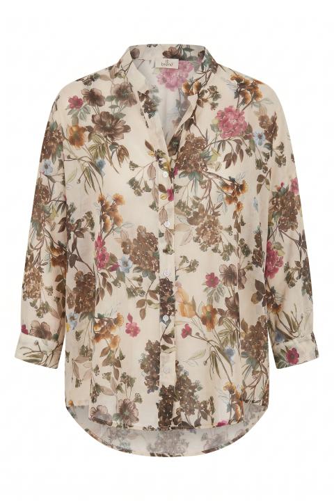 Camicia coreana fantasia floreale moro - Primavera Estate 2026 | Brend