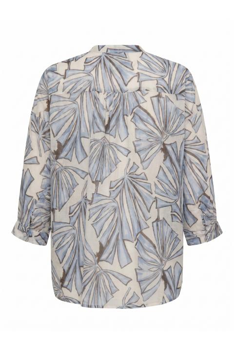 Camicia coreana fantasia rami celeste - Primavera Estate 2026 | Brend