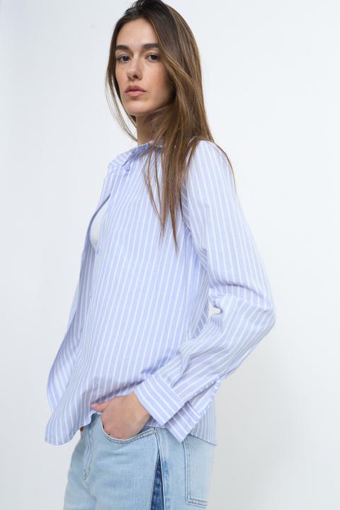 Camicia modello uomo righe rigo celeste - Primavera Estate 2026 | Brend