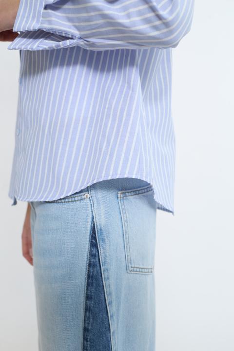 Camicia modello uomo righe rigo celeste - Primavera Estate 2026 | Brend