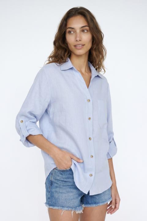 Camicia taschino lino polvere - Primavera Estate 2026 | Brend