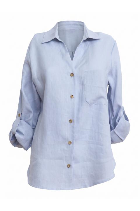 Camicia taschino lino polvere - Primavera Estate 2026 | Brend