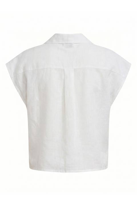 Camicia mezza manica lino bianco - Primavera Estate 2026 | Brend