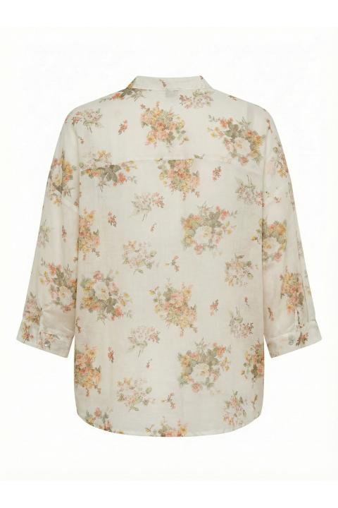 Camicia over coreana fantasia fiori arancio - Primavera Estate 2026 | Brend