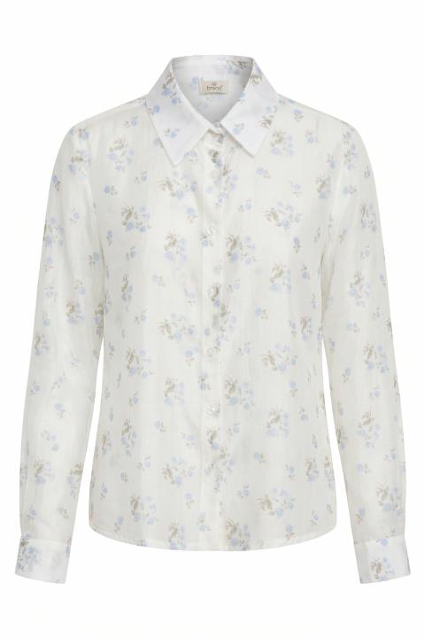 Camicia lyocell fantasia fiori cielo - Primavera Estate 2026 | Brend