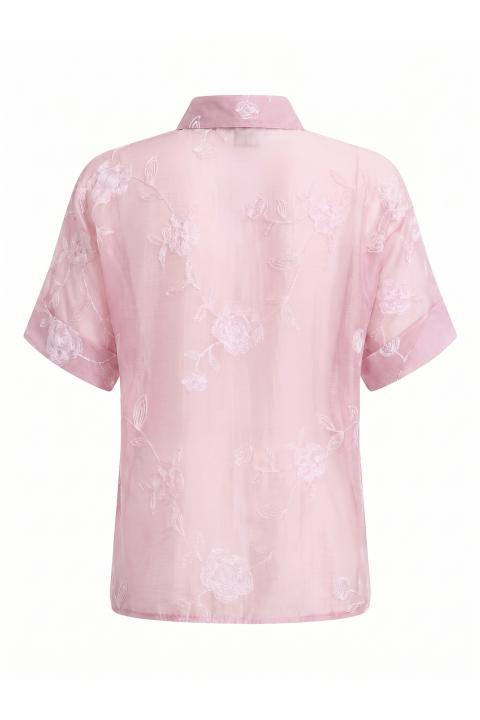 Camicia kimono ricamata rosa - Primavera Estate 2026 | Brend