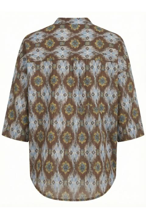 Camicia coreana fantasia geometrico lilla - Primavera Estate 2026 | Brend