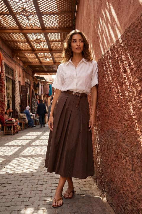 Camicia kimono ricami piallettes panna - Primavera Estate 2026 | Brend