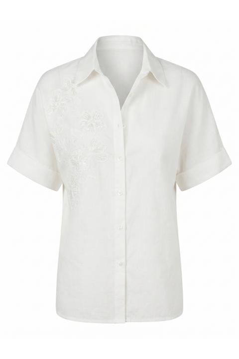 Camicia kimono ricami piallettes panna - Primavera Estate 2026 | Brend