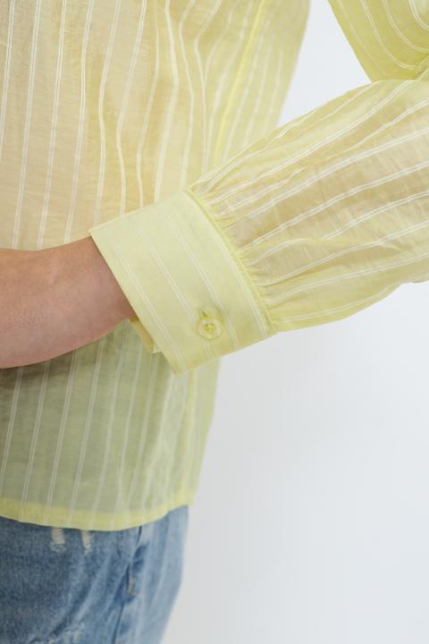 Camicia fiocco rigata lime - Primavera Estate 2026 | Brend