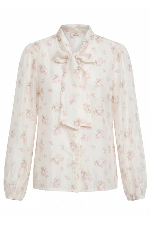 Camicia lyocell fiocco fantasia fiori rosa - Primavera Estate 2026 | Brend